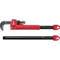 Cl&eacute; &agrave; tuyau adaptable Cheater, Cap des m&acirc;choires 2-1/2", Longueur 18"/24"/10", Fini Rev&ecirc;tement en poudre, Prise Ergonomique St. Lawrence Industrial & Safety Supply