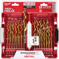Jeu de forets Shockwave Red Helix, 29 morceaux, Titane St. Lawrence Industrial & Safety Supply