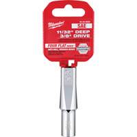 SAE Socket with Four Flat Sides, 11/32", 3/8" Drive, 6 Points, Deep St. Lawrence Industrial & Safety Supply