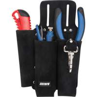 Lineman's Tool Pouch, Multiple Tool Holder, Leather, 3 Pockets St. Lawrence Industrial & Safety Supply