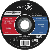 Meule &agrave; tronçonner Power-Xtreme A46PX, 4-1/2" x 1/16", Arbre de 7/8", Type 1, 13 300 Tr/min St. Lawrence Industrial & Safety Supply