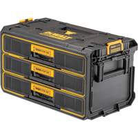 Unit&eacute; &agrave; trois tiroirs ToughSystem 2.0, 21-4/5" x 12-3/10" x 12-3/5", Noir/Jaune St. Lawrence Industrial & Safety Supply