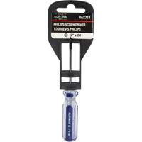 Blue Transparent Striped Philips Screwdriver, #0, Plastic Handle St. Lawrence Industrial & Safety Supply