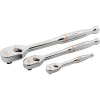 Ensemble de rochet &agrave; t&ecirc;te en goutte enti&egrave;rement polie avec prises 1/4", 3/8" & 1/2" 120XP St. Lawrence Industrial & Safety Supply