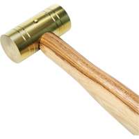 Brass Hammer with Hickory Handle, 1 lbs Head Weight, 11" L St. Lawrence Industrial & Safety Supply