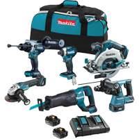 Ensemble 6 outils &agrave; moteur sans balai LXT, Lithium-ion, 18 V St. Lawrence Industrial & Safety Supply