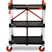 Chariot de chantier pliable &agrave; 3 &eacute;tag&egrave;res SITERUNNER, 30-3/5" lo x 20" la x 42-1/2" h, Noir St. Lawrence Industrial & Safety Supply