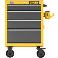 Coffre &agrave; outil roulant robuste, 4 tiroirs, 26" la x Jaune St. Lawrence Industrial & Safety Supply