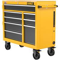 Postes de travail industriel mobile, 8 tiroirs, 40" la x Jaune St. Lawrence Industrial & Safety Supply