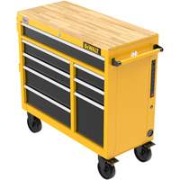 Postes de travail industriel mobile, 8 tiroirs, 40" la x Jaune St. Lawrence Industrial & Safety Supply