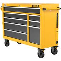 Postes de travail industriel mobile, 8 tiroirs, 52" la x Jaune St. Lawrence Industrial & Safety Supply