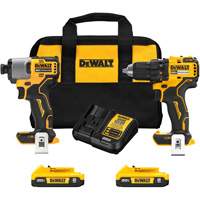 Ensemble de tournevis &agrave; chocs & tournevis/perceuse sans fil et sans balai, Lithium-ion, 20 V St. Lawrence Industrial & Safety Supply