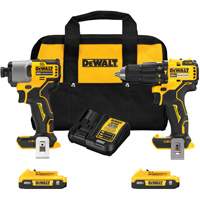 Ensemble de perfomarteau compact sans fil et sans balai de 1/2" & tournevis &agrave; chocs de 1/4", Lithium-ion, 20 V St. Lawrence Industrial & Safety Supply