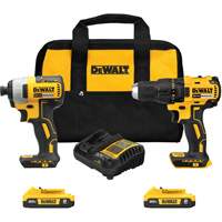 Ensemble de tournevis &agrave; chocs & perceuse, Lithium-ion, 20 V St. Lawrence Industrial & Safety Supply