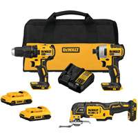 Ensemble de trois outils combin&eacute;s sans fil et sans balai, Lithium-ion, 20 V St. Lawrence Industrial & Safety Supply