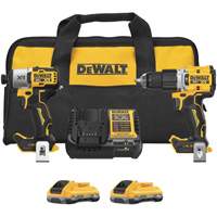 Ensemble 2 outils tournevis &agrave; chocs/perfomarteau XR avec bloc-piles POWERPACK, Lithium-ion, 20 V St. Lawrence Industrial & Safety Supply