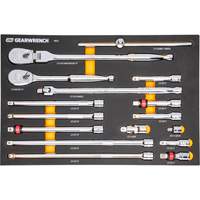 Ensemble d'outils &agrave; cliquet et d'entraînement 1/2" &agrave; 90 dents avec plateau de rangement en mousse St. Lawrence Industrial & Safety Supply