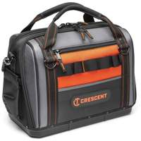 17" Tradesman Closed Top Tool Bag, Polyester, 3 Pockets, Black/Grey/Orange St. Lawrence Industrial & Safety Supply