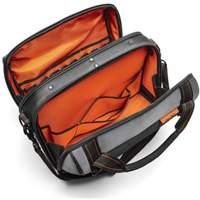 17" Tradesman Closed Top Tool Bag, Polyester, 3 Pockets, Black/Grey/Orange St. Lawrence Industrial & Safety Supply