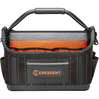 17" Tradesman Open Top Tool Bag, Polyester, 25 Pockets, Black/Orange St. Lawrence Industrial & Safety Supply
