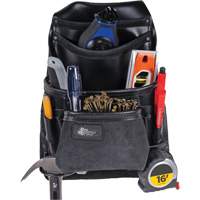 Sac robuste Phantom pour clous et outils, Cuir, 10 pochettes, Noir St. Lawrence Industrial & Safety Supply
