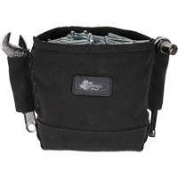 Sac Phantom pour &eacute;crous et boulons avec 2 manchons, Toile, 3 pochettes, Noir St. Lawrence Industrial & Safety Supply