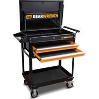 Utility Cart, 2 Drawers, 32-1/2" W x 42" H, Black/Orange St. Lawrence Industrial & Safety Supply