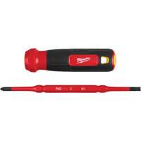 Tournevis &agrave; embouts interchangeables &agrave; tige articul&eacute;e isol&eacute; 1000 V, 2-en-1, 8-4/5" lo, Prise Coussin&eacute;e St. Lawrence Industrial & Safety Supply