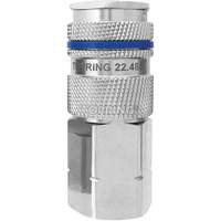 Raccord industriel rapide QUIKSILVER, Laiton nickel&eacute;, 1/2", NPT femelle, 500 psi St. Lawrence Industrial & Safety Supply