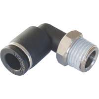 Adaptateur coude m&acirc;le NPT MAXFIT &agrave; raccord instantan&eacute; (push-to-connect), 3/8" x 1/2" dia., Polym&egrave;re PBT St. Lawrence Industrial & Safety Supply
