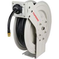 MAXREEL Single-Arm Automatic Rewind L Hose Reel with Rubber Hose, Air, 3/8" x 50', Single Hose, 250 PSI St. Lawrence Industrial & Safety Supply