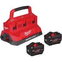 Ensemble de d&eacute;marrage M18 Forge avec 2 bloc-piles et chargeur rapide &agrave; six baies, Lithium-ion, 18 V, 12 Ah St. Lawrence Industrial & Safety Supply