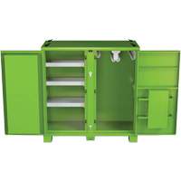 Armoire de rangement d'&eacute;PI sur place, Acier, Vert lime haute visibilit&eacute; St. Lawrence Industrial & Safety Supply