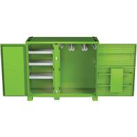 Armoire de rangement d'&eacute;PI sur place, Acier, Vert lime haute visibilit&eacute; St. Lawrence Industrial & Safety Supply
