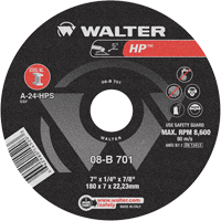HP Depressed Center Grinding Wheel, 7" x 1/4", 7/8" Arbor, Type 28 St. Lawrence Industrial & Safety Supply