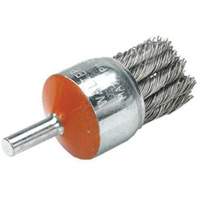Brosse mont&eacute;e &agrave; fils nou&eacute;s, 1-1/8" dia., dia. Des fils 0,02", Tige 1/4" St. Lawrence Industrial & Safety Supply