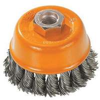 Brosse &agrave; fils nou&eacute;s torsad&eacute;s, 3" dia. x M10x1,25 arbre St. Lawrence Industrial & Safety Supply