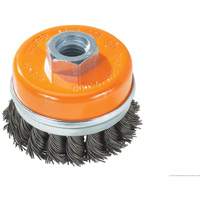 Brosse boisseau &agrave; fils nou&eacute;s avec anneau, 4" dia. x 5/8"-11 arbre St. Lawrence Industrial & Safety Supply
