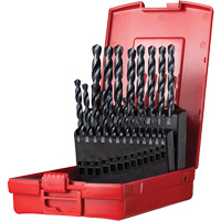 Jeu de forets s&eacute;rie courte combin&eacute;s robustes, 19 morceaux, Acier rapide St. Lawrence Industrial & Safety Supply