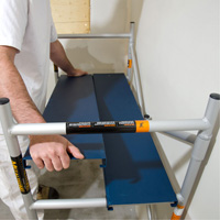 Mobile Work Scaffolding - Mini Scaffoldings, Aluminum Frame, 42" D x 48-1/2" H St. Lawrence Industrial & Safety Supply