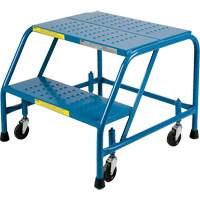 Rolling Step Ladder, 2 Steps, 18" Step Width, 19" Platform Height, Steel St. Lawrence Industrial & Safety Supply