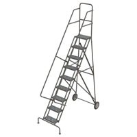 &eacute;chelles roulantes en acier, 9 marches, Largeur de la marche 16", Hauteur de la plateforme 90", Acier St. Lawrence Industrial & Safety Supply