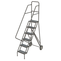 &eacute;chelles roulantes, 6 marches, Stri&eacute;, Hauteur 66" St. Lawrence Industrial & Safety Supply