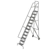 &eacute;chelles roulantes, 12 marches, Stri&eacute;, Hauteur 126" St. Lawrence Industrial & Safety Supply