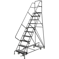 &eacute;chelles roulantes multidirectionnelles, 10 marches, Largeur de la marche 24", Hauteur de la plateforme 100", Acier St. Lawrence Industrial & Safety Supply