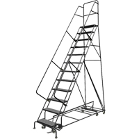 &eacute;chelles roulantes multidirectionnelles, 12 marches, Largeur de la marche 24", Hauteur de la plateforme 120", Acier St. Lawrence Industrial & Safety Supply