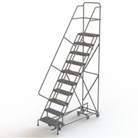 &eacute;chelles roulantes multidirectionnelles, 10 marches, Largeur de la marche 24", Hauteur de la plateforme 100", Acier St. Lawrence Industrial & Safety Supply