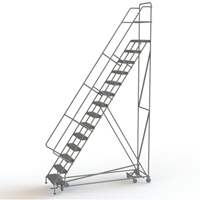 &eacute;chelles roulantes multidirectionnelles, 14 marches, Largeur de la marche 24", Hauteur de la plateforme 140", Acier St. Lawrence Industrial & Safety Supply