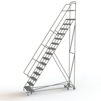 &eacute;chelles roulantes multidirectionnelles, 15 marches, Largeur de la marche 24", Hauteur de la plateforme 150", Acier St. Lawrence Industrial & Safety Supply