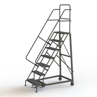 &eacute;chelles roulantes robustes, 7 marches, Largeur de la marche 24", Hauteur de la plateforme 70", Acier St. Lawrence Industrial & Safety Supply
